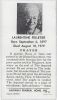 Laurentine Pelletier funeral card