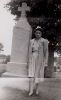 Ida Raymond Lemmelin at her father's gravesite